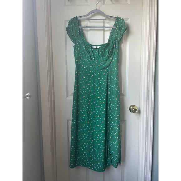 ASTR The Label Green Floral Midi Dress - Medium - Picture 3 of 8